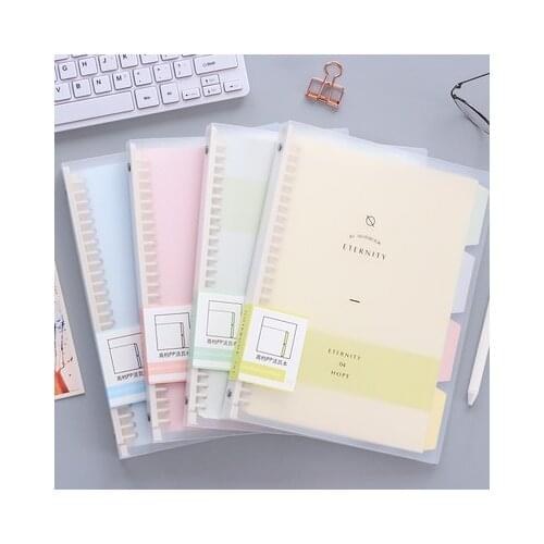 120 pages/60 sheets Binder Notebook B5 A5 Loose Leaf Spiral Book Paper Diary Removable Simple Thickened Coil Shell