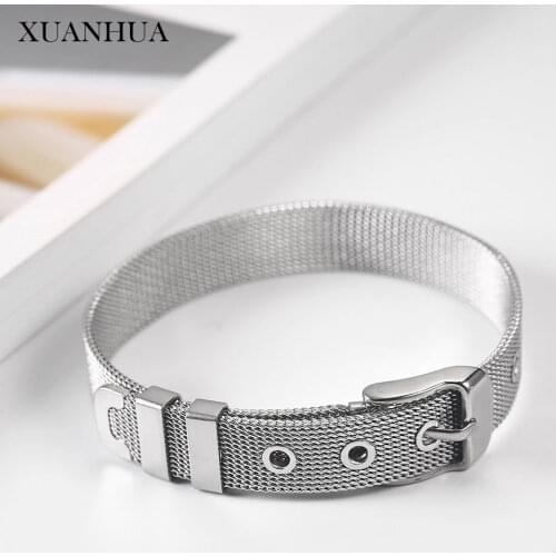 XUANHUA Bracelets Stainless stee Bangles Mass Effect Fashion Cuff Punk Belt bangle Bohemian Accessories Wholesale lots bulk