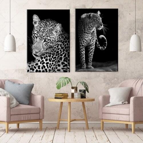 Pictures Home Decor Poster Nordic Black White Elephant Giraffe Zebra Canvas Paintings Wall Art Prints Hotel Modular Kids Room