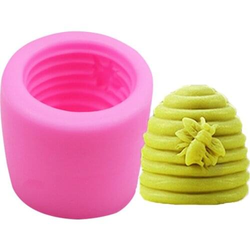 HOT Desktop table storage silicone mold liquid honeycomb honeycomb bee shape DIY handmade soap mold fondant cake chocolate tools
