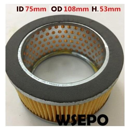 Quality Pneumatic Tools Parts! Air Filter Element with Dimension: 75mmX108mmX53mm(IDxODXHeight)fits for Universal Air Compressor