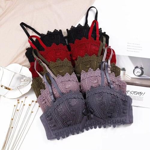 Lingerie Mulher Bra Brief Set Push Up Bra Lingerie Sexi Sexy Womens Brassiere Bralette Lace Bras Panty Sets Intimates