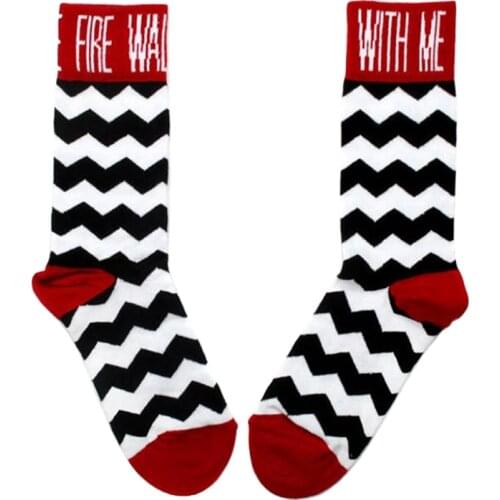 Twin Peaks socks Fire walk with me David Lynch unisex socks funny fan art gift