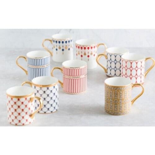 New ins North European gold tracing ceramic mug British cup afternoon tea cup lovers Coffee Cup home shop Restaurant