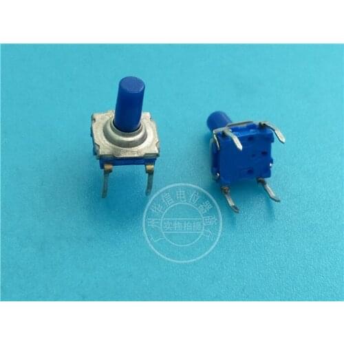 Original new 100% KSLOM410 KSL0M410 light touch switch blue handle long 7MM 7MMX7MMX2.5MM