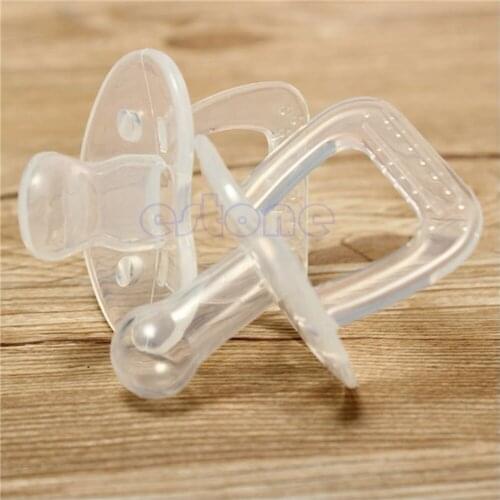 Silicone Baby Child Infant Feed Pacifier Orthodontic Nipple Soother Round Flat New