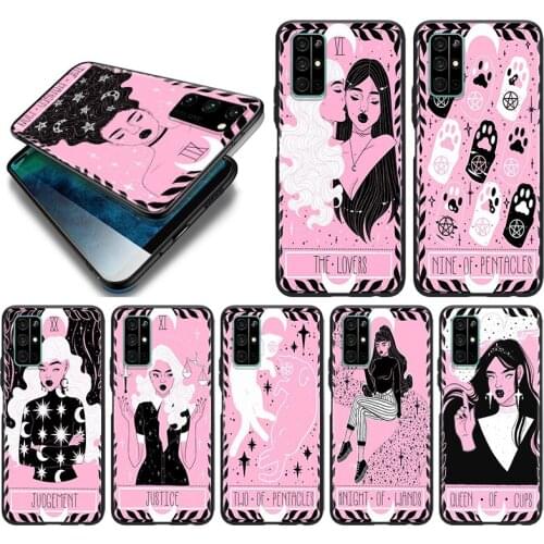 Cute Pink Tarot Silicone Cover For Huawei Honor 10i 10 9C 9A RU 9X 9N 9S 9 Pro Lite Play 3E V9 Black Phone Case