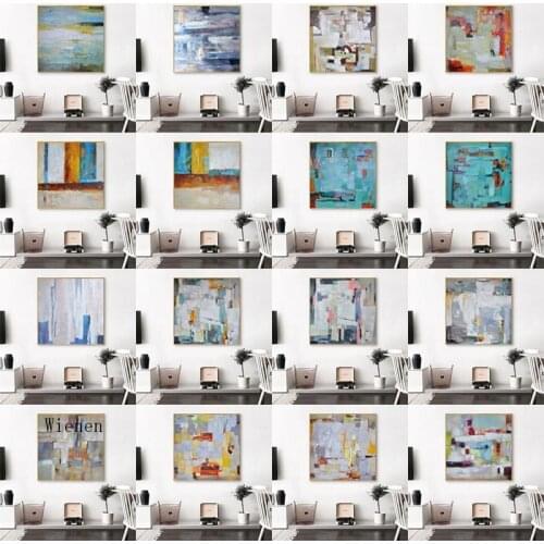 Nordic Abstract Canvas Painting Color Artistic Conception Oil Painting Wall Art Poster Prints Photo Home Decoration Frameless