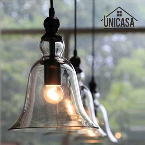 Modern Pendant Lights Glass Shade Lighting Fixtures Kitchen Island Hotel Office Home Light Mini LED Vintage Pendant Ceiling Lamp