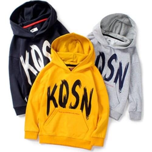 New Big Boys Hoodie New Hooded Loose Long Sleeve Sweatshirt Casual All-match Letter Print Tops Streetwear Pullover 6 8 10 12T