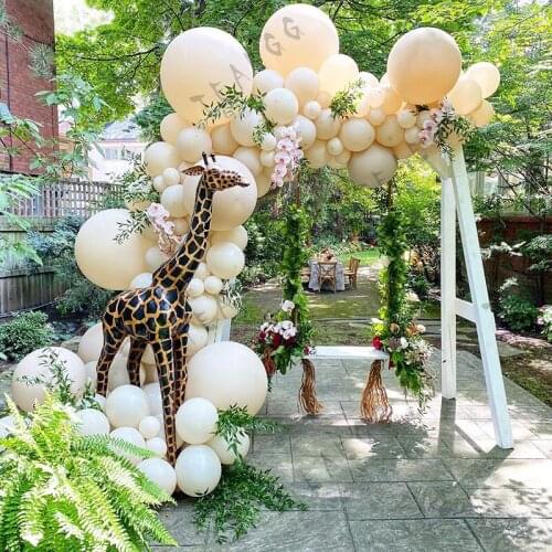 18Inch Big Party Supplies Beige Balloons Garland Arch Kit Birthday Baby Shower 100Days Wedding Party Decorations Home Decor
