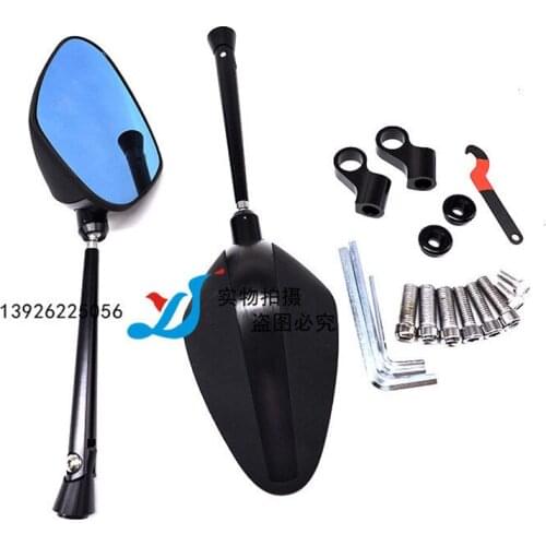 Top quality CNC big size motorcycle side mirror for honda suzuki yamaha Kawasaki moto rearview mirror universal 10MM 8MM screw