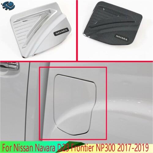 For Nissan Navara D23 Frontier NP300 2017-2019 ABS Chrome fuel tank cap cover car-styling trim oil fuel cap protective