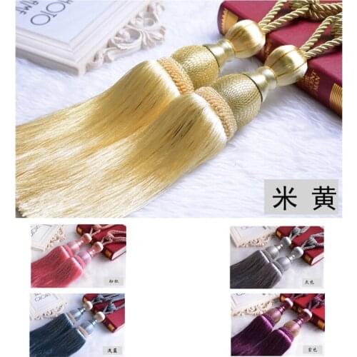 2pcs Tassel Curtain Tieback DIY Bedroom Decoration Curtains Holder Hanging Holdbacks Tie Backs Rope Bandage Curtain Accessories