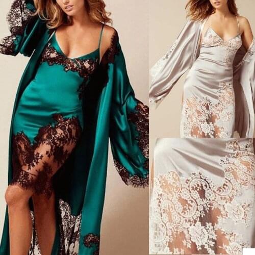 Vintage Evening Dresses 2 Pieces Suits Gowns Appliques Lace Silk Satin Women Dress Photography Long Robes Prom Gowns