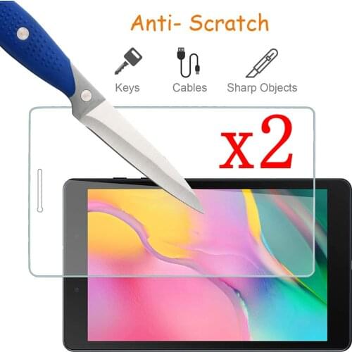 2Pcs Screen Protector Cover for Samsung Galaxy Tab A 8.0" 2019 SM-T290 T295 Full Coverage Protective Film Tablet Tempered Glass