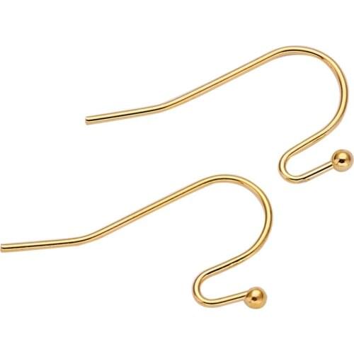 PandaHall 2000pc 6 Colors for Choice 11x22mm Brass Golden Hook Earwire Ear Wire Earrings Jewelry Findings Component Accessory