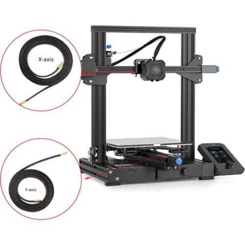 For Creality Original 3D Printer Parts Open Timing Rubber 2GT Timing X Axis 765x6mm Y Axis 720x6mm Belt for Ender 3/Ender 3 Pro