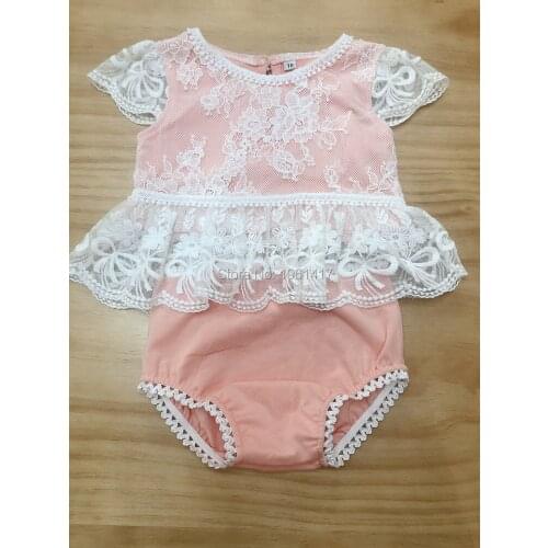 0-12M Newborn Toddler Baby Girl Princess Lace Romper Easter Costume for baby girl 2019 Cute Baby Birthday Clothes orang jumpsuit