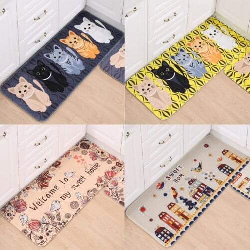 Long Kitchen Mat Bath Carpet Floor Home Entrance Doormat Tapete Absorbent Bedroom Living Room Floor Mats Modern Anti-slip Rug