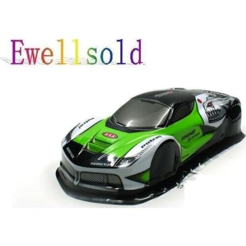 Ewellsold 1/10 PVC painted body shell for 1/10 RC racing drift car (size 445x195mm wheel base 260mm) 2pcs/lot