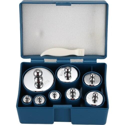 GTBL 8Pcs 1000G Chrome Weight Set Calibrated Electronic Balance Palm Correction M2 Standard Weight