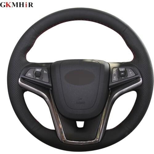 Black Artificial Leather Car Steering Wheel Cover For Chevrolet Malibu 2011-2018 Volt Camaro 2011-2015 Aveo 2016-2018