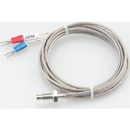 K E J type temperature sensor 0~400℃ M6 Screw type Thermocouple with 1m cable temperature sensor