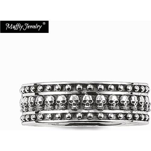 Band Ring Skull in 925 Sterling Silver Ring, Gift for Women & Men,Europe Style Factory Wholesale Price 2017 Fine Jewelry