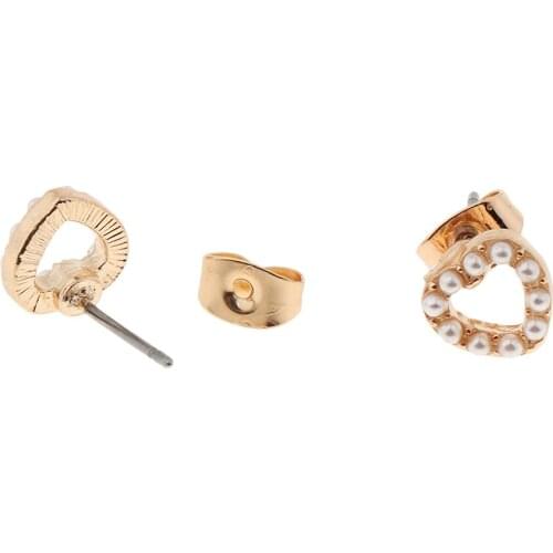 21 Pairs Fashion Korean Stud Earrings Set Round Triangle Beads Stainless Steel Jewelry for Women