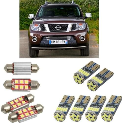 Interior led Car lights For Nissan np300 navara d40 pick up bulbs for cars License Plate Light 6pc