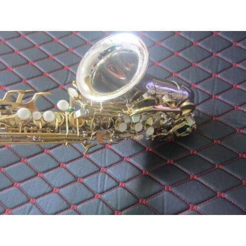 Hot Selling Soprano Saxophone Bb Silvering Brass Musical instrument With Leather case Mouthpiece Free shipping