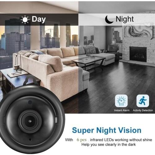 Mini WiFi IP Camera V38 1080P Motion Detection IR Night Vision Security Camera Home Security Indoor Audio Tilt WiFi Camera