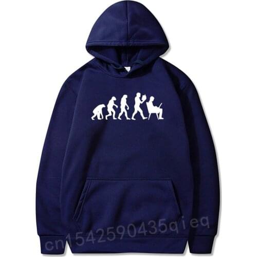 Human Evolution Reading and learning Print Mens Hoodies Novelty Graphic Design Long sleeve Hooded Funny Autumn Sweatshirt