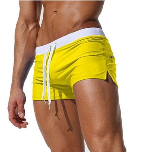 Mens Yellow Board Shorts Men Beach Wear Quick Dry Outerwear Boys Sexy Sportswear Mens Swim Wear Casual Short Beach Shorts Male