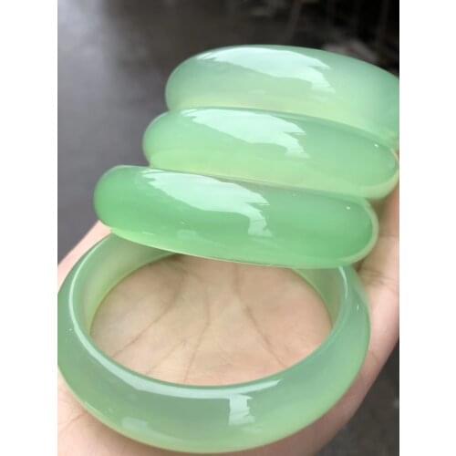 Koraba Natural Green Chalcedony Bracelet Bangle Jewelry Gift for Woman