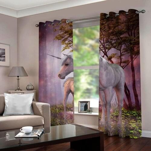 New Arrival Window Curtain Beautiful Animal 3D Curtain Drapes For Living Room Bedroom Modern Children Room Curtain Home Decor
