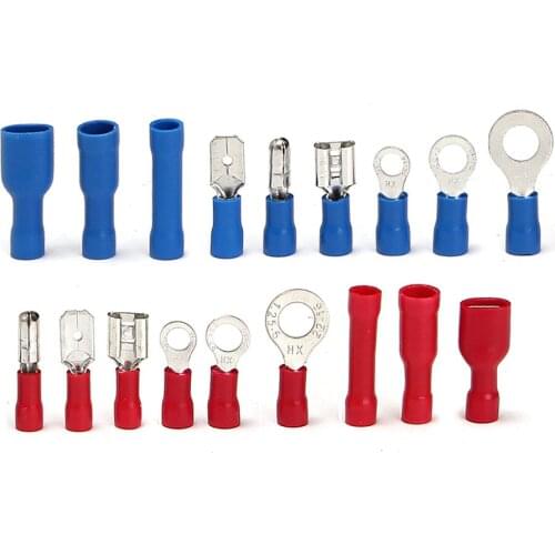 New High Quality HRV HSV HBV RSFR Crimp Terminals Connectors 200 Piece Terminals + 60 Pieces 2: 1 Black Heat Shrink Tubing