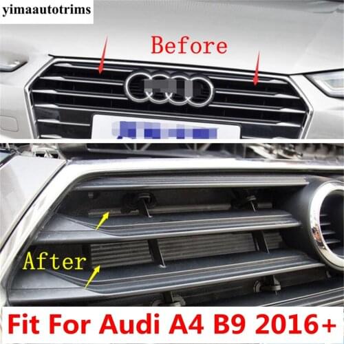 Front Grille Grill Insect Prevention Net Defend Insects Cover Trim Fit For Audi A4 B9 2016 - 2019 Auto Accessories Exterior Kit