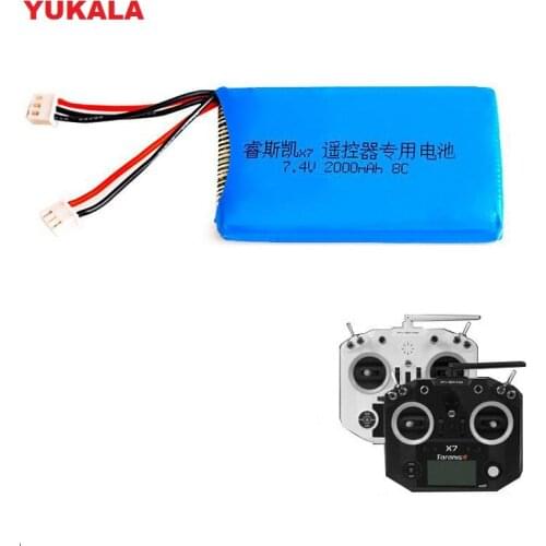 1-4pcs Q X7 Transmitter Remote Controller Spare Part 7.4V 2000mAh 2S 8C Rechargeable Lipo Battery for RC Models