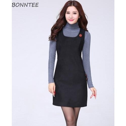 Dress Women Plaid Large Size Sleeveless A-Lined Button Above Knee O-Neck Pockets Elegant Dresses Womens Streetwear Leisure Chic