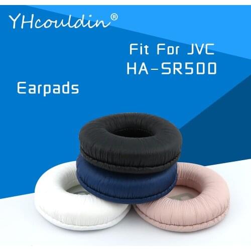 Earpads For JVC HA SR500 HA-SR500 Headphone Accessaries Replacement Ear Cushions Wrinkled Leather Material