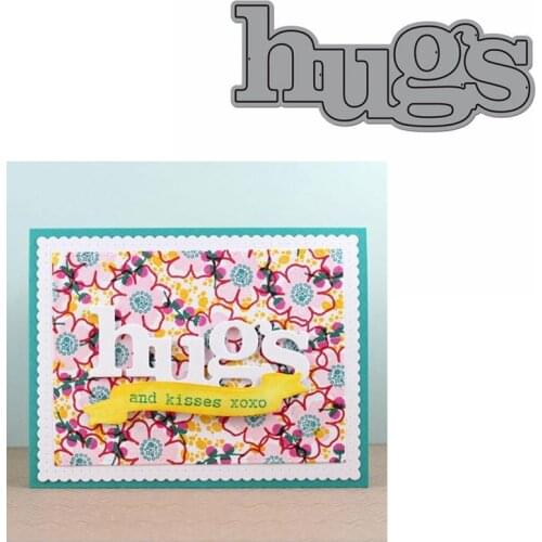 Hugs Word Die Cuts For Card Making Hugs Word dies scrapbooking metal cutting dies new 2019