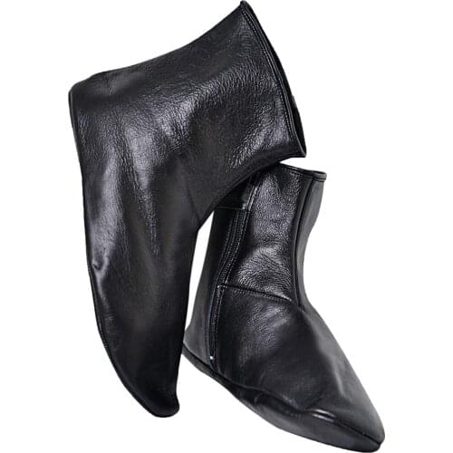 Handmade Khuffs Cow Leather Khuffain Muslim Wudu Quff Mest Ablution Genuine Men Women Calf Shoes Zipper Sock Winter Warm Worship