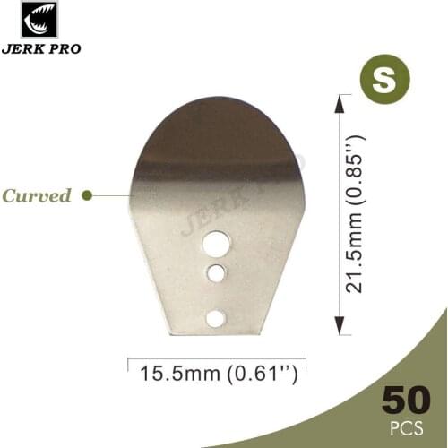 JERK PRO 50PCS Size S Shakee Blades Making Bladed Swim Jigs Fishing Lures Accessories Tackle Craft