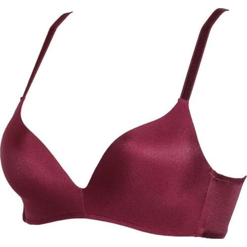 Sexy Lingerie Women Bra Plus Size Underwear 3/4 Cups Push Up Bra Wire Free Black Nude Wine Red One Piece Seamless Bra