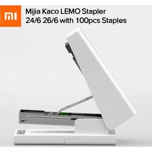 Xiaomi Mijia Kaco LEMO Stapler 24/6 26/6 with 100pcs Staples For Paper Office School Mijia Smart Home Kit Stapler and Staples