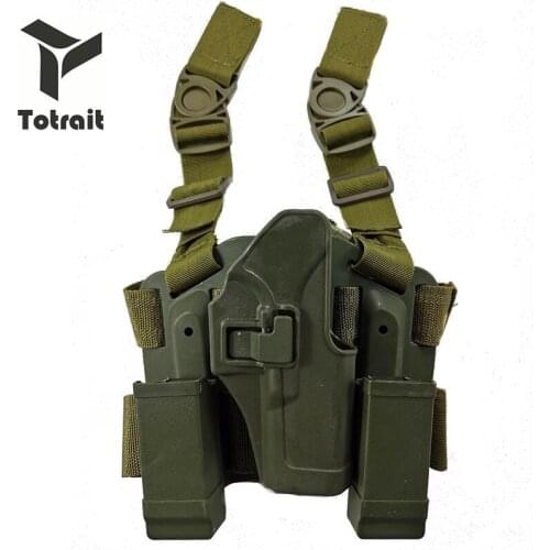 Totrait Tactical Glock 17 Leg Holster Military Shooting Pistol Thigh Leg Holster For Glock 17 19 22 23 31 32 black/green/sand