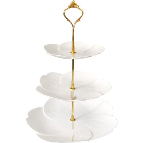 Three-layer Fruit Plate Multi-layer Cake Stand Holder Cake Storage Rack For Wedding Engagement Birthday Party
