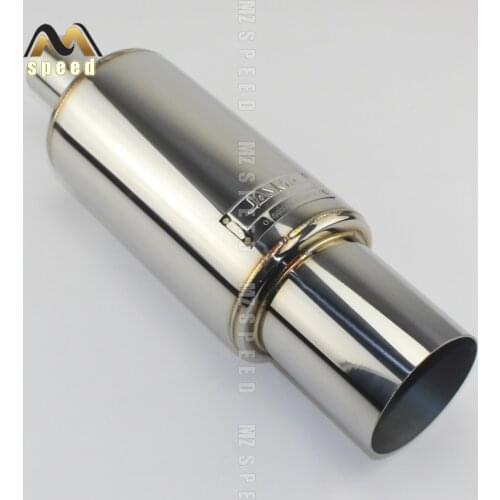 Universal accessories car modification exhaust pipe silencer 304 stainless steel direct exhaust pipe blue plated